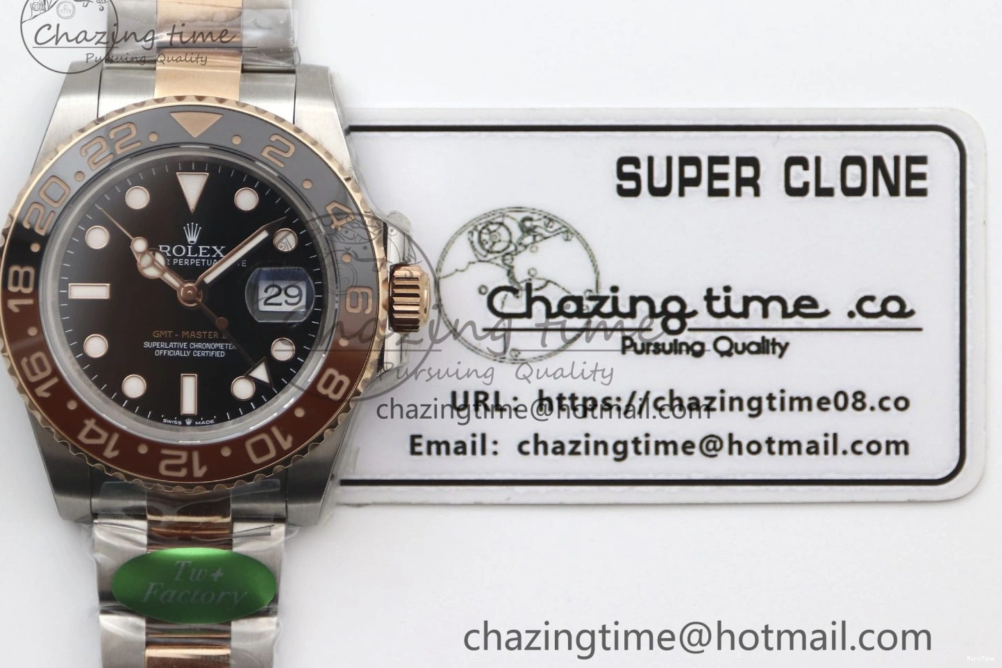 MiroTime 0416 GMT Master II 126711 CHNR 904L SS TW+ 1:1 Best Edition on SS RG Bracelet VR3186 CHS FreshLook 1976